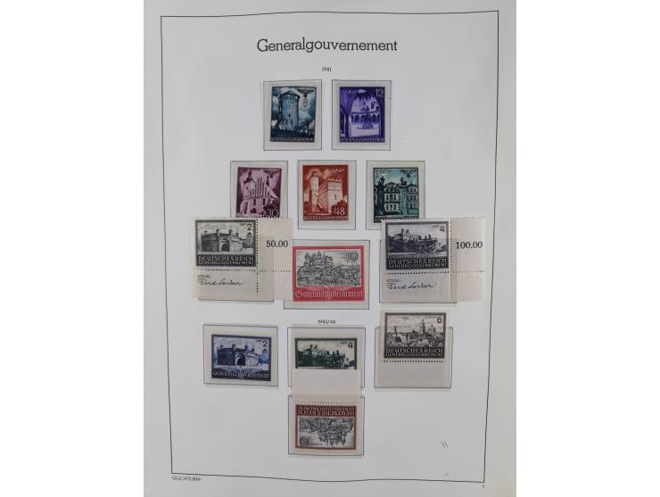 1939/44, postfrische/ungebrauchte und gestempelte Sammlung mit einige Belegen, inklusive Dienstmarken, bessere Ausgaben mit A