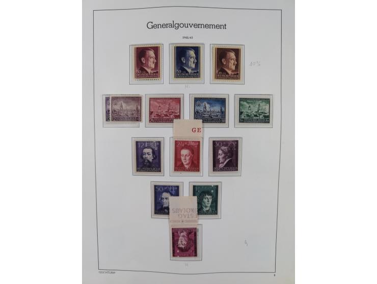1939/44, postfrische/ungebrauchte und gestempelte Sammlung mit einige Belegen, inklusive Dienstmarken, bessere Ausgaben mit A