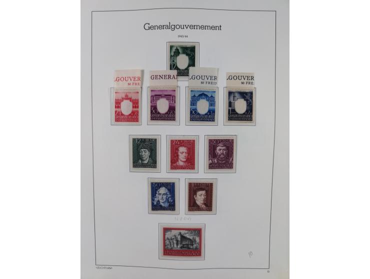 1939/44, postfrische/ungebrauchte und gestempelte Sammlung mit einige Belegen, inklusive Dienstmarken, bessere Ausgaben mit A