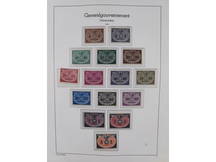 1939/44, postfrische/ungebrauchte und gestempelte Sammlung mit einige Belegen, inklusive Dienstmarken, bessere Ausgaben mit A