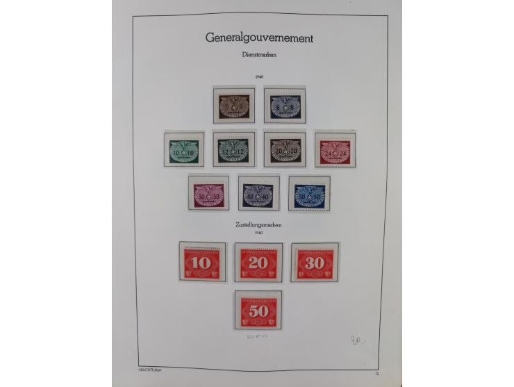 1939/44, postfrische/ungebrauchte und gestempelte Sammlung mit einige Belegen, inklusive Dienstmarken, bessere Ausgaben mit A