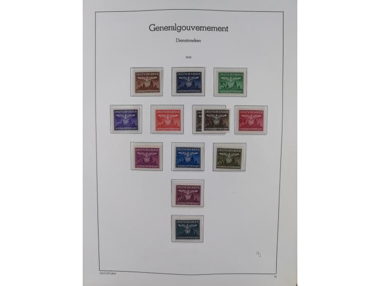1939/44, postfrische/ungebrauchte und gestempelte Sammlung mit einige Belegen, inklusive Dienstmarken, bessere Ausgaben mit A