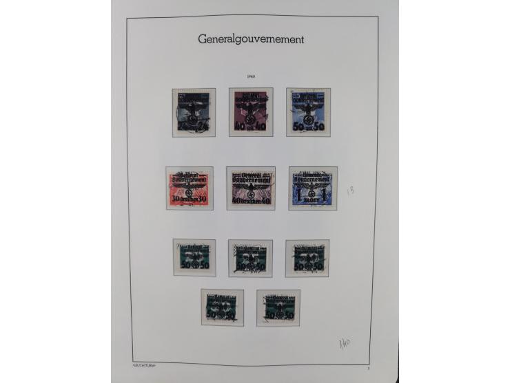 1939/44, postfrische/ungebrauchte und gestempelte Sammlung mit einige Belegen, inklusive Dienstmarken, bessere Ausgaben mit A