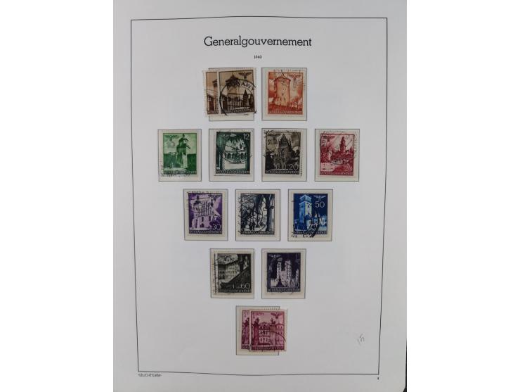 1939/44, postfrische/ungebrauchte und gestempelte Sammlung mit einige Belegen, inklusive Dienstmarken, bessere Ausgaben mit A