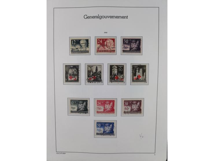 1939/44, postfrische/ungebrauchte und gestempelte Sammlung mit einige Belegen, inklusive Dienstmarken, bessere Ausgaben mit A