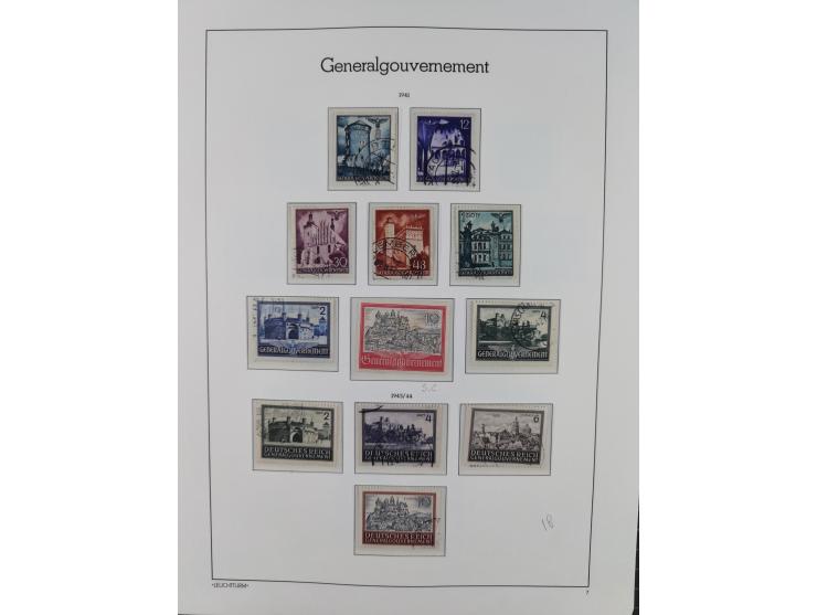 1939/44, postfrische/ungebrauchte und gestempelte Sammlung mit einige Belegen, inklusive Dienstmarken, bessere Ausgaben mit A