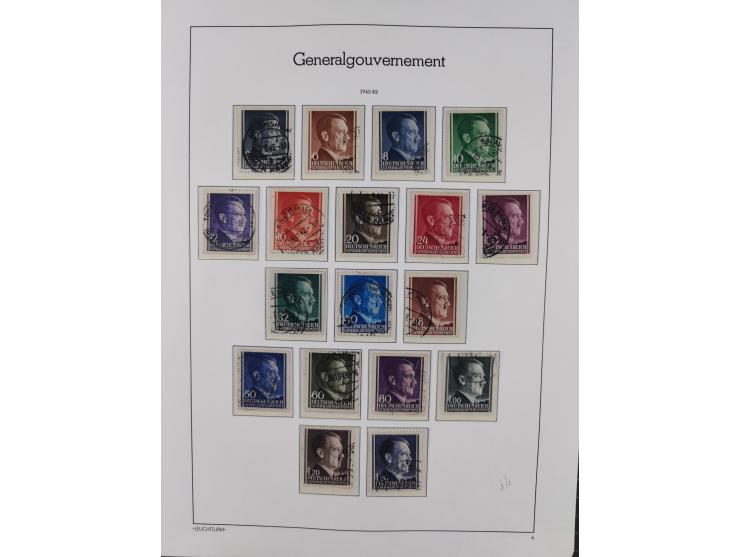 1939/44, postfrische/ungebrauchte und gestempelte Sammlung mit einige Belegen, inklusive Dienstmarken, bessere Ausgaben mit A