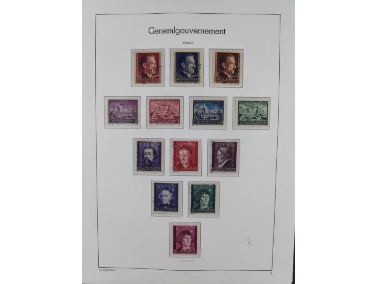 1939/44, postfrische/ungebrauchte und gestempelte Sammlung mit einige Belegen, inklusive Dienstmarken, bessere Ausgaben mit A