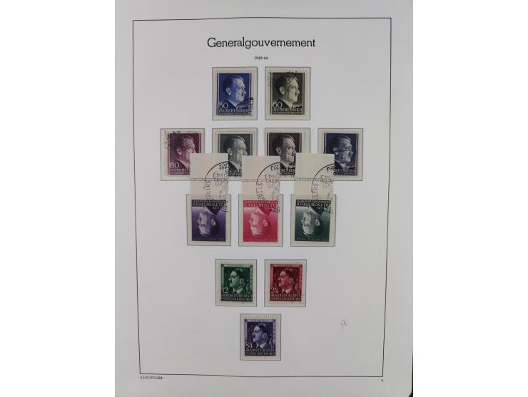 1939/44, postfrische/ungebrauchte und gestempelte Sammlung mit einige Belegen, inklusive Dienstmarken, bessere Ausgaben mit A