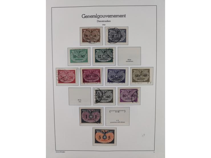 1939/44, postfrische/ungebrauchte und gestempelte Sammlung mit einige Belegen, inklusive Dienstmarken, bessere Ausgaben mit A
