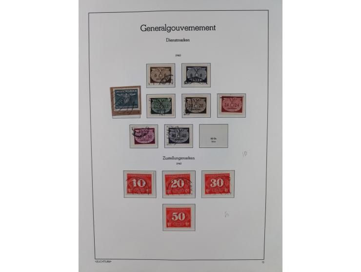1939/44, postfrische/ungebrauchte und gestempelte Sammlung mit einige Belegen, inklusive Dienstmarken, bessere Ausgaben mit A