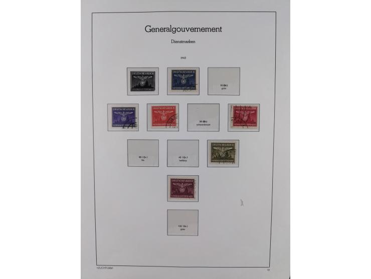 1939/44, postfrische/ungebrauchte und gestempelte Sammlung mit einige Belegen, inklusive Dienstmarken, bessere Ausgaben mit A