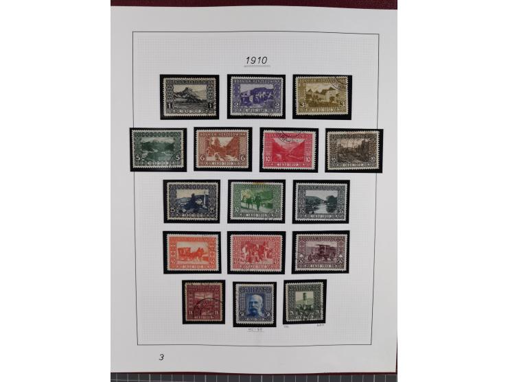 1915/18, meist gestempelte Sammlung mit u.a. Mi.-Nr. 1-21 und Ausgaben für Serbien mit u.a. Mi.-Nr. 1-21 (Werte 3-10 K. signi