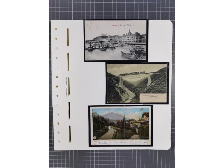 1898/1920, über 100 Ansichtskarten inkl. etwas Ungarn mit besseren Ansichten, Lithos und Motiven, augenscheinlich alle gebrau