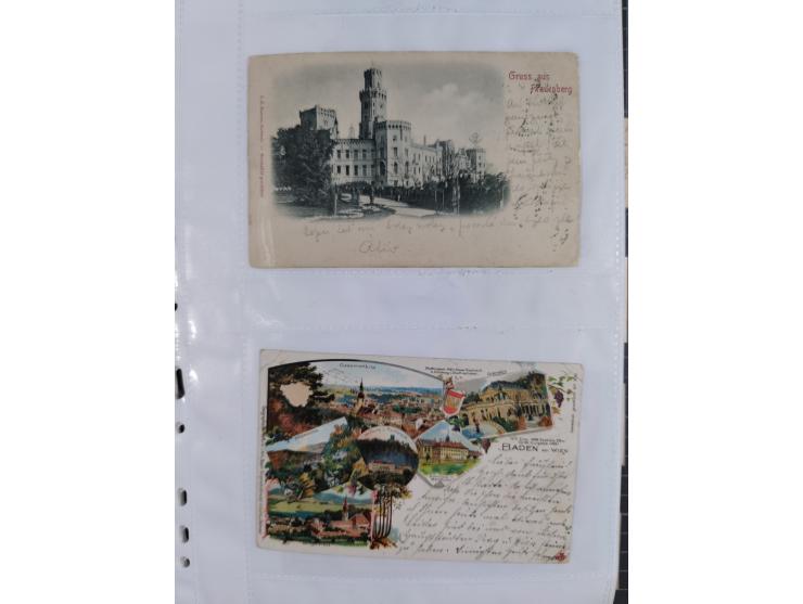 1898/1920, über 100 Ansichtskarten inkl. etwas Ungarn mit besseren Ansichten, Lithos und Motiven, augenscheinlich alle gebrau