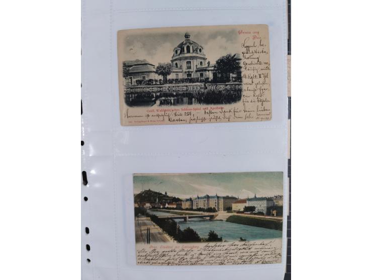 1898/1920, über 100 Ansichtskarten inkl. etwas Ungarn mit besseren Ansichten, Lithos und Motiven, augenscheinlich alle gebrau