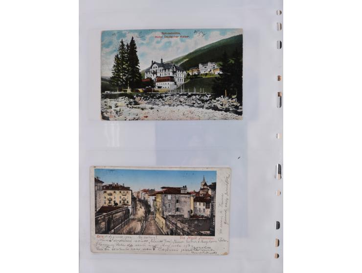 1898/1920, über 100 Ansichtskarten inkl. etwas Ungarn mit besseren Ansichten, Lithos und Motiven, augenscheinlich alle gebrau