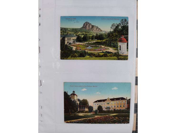 1898/1920, über 100 Ansichtskarten inkl. etwas Ungarn mit besseren Ansichten, Lithos und Motiven, augenscheinlich alle gebrau