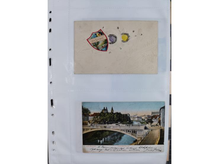 1898/1920, über 100 Ansichtskarten inkl. etwas Ungarn mit besseren Ansichten, Lithos und Motiven, augenscheinlich alle gebrau