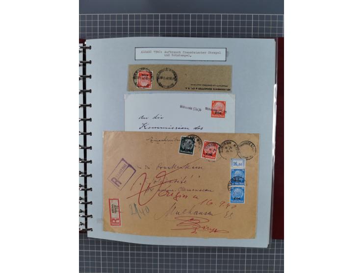 1940/44, interessante Sammlung inkl. Lothringen und Luxemburg mit ca. 140 Briefen, Karten und Ganzsachen sowie etwas an losen