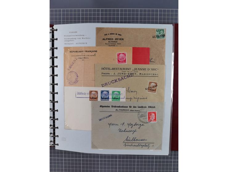 1940/44, interessante Sammlung inkl. Lothringen und Luxemburg mit ca. 140 Briefen, Karten und Ganzsachen sowie etwas an losen