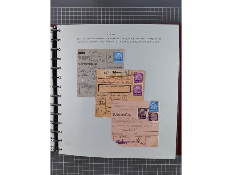 1940/44, interessante Sammlung inkl. Lothringen und Luxemburg mit ca. 140 Briefen, Karten und Ganzsachen sowie etwas an losen