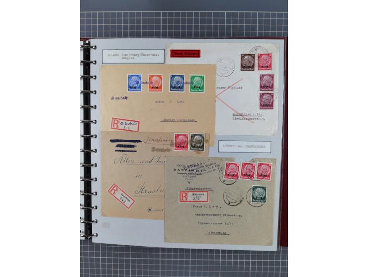 1940/44, interessante Sammlung inkl. Lothringen und Luxemburg mit ca. 140 Briefen, Karten und Ganzsachen sowie etwas an losen