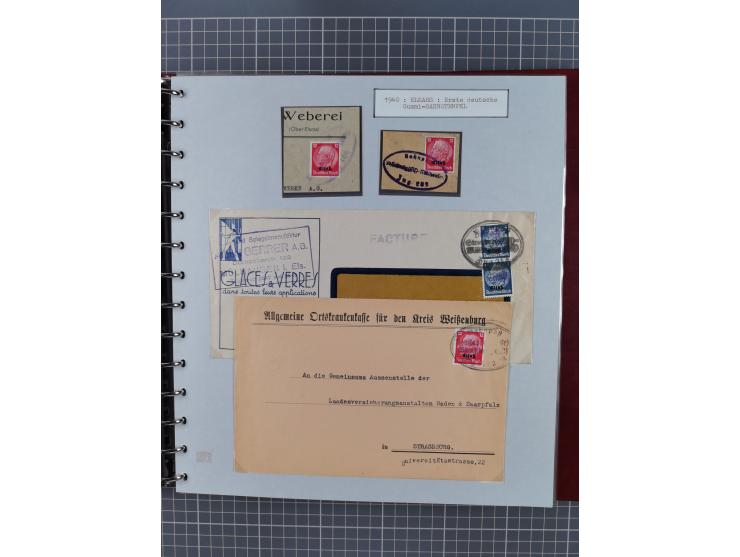 1940/44, interessante Sammlung inkl. Lothringen und Luxemburg mit ca. 140 Briefen, Karten und Ganzsachen sowie etwas an losen