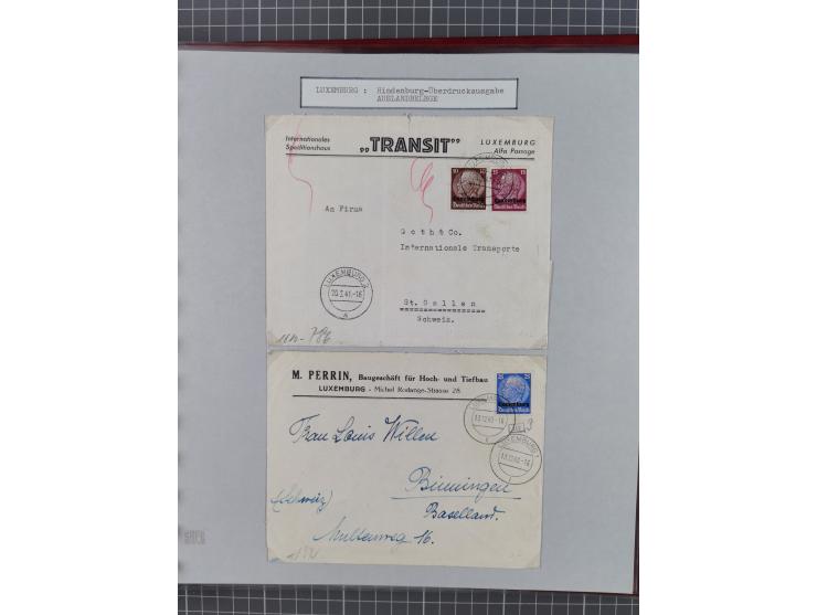 1940/44, interessante Sammlung inkl. Lothringen und Luxemburg mit ca. 140 Briefen, Karten und Ganzsachen sowie etwas an losen
