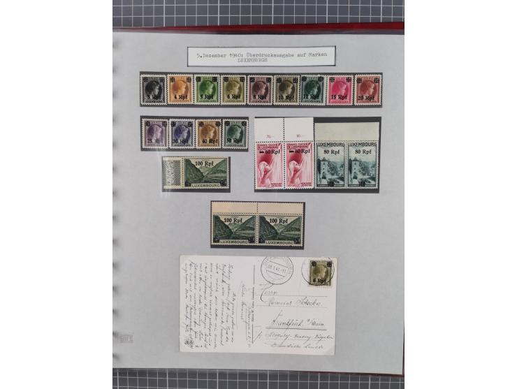1940/44, interessante Sammlung inkl. Lothringen und Luxemburg mit ca. 140 Briefen, Karten und Ganzsachen sowie etwas an losen