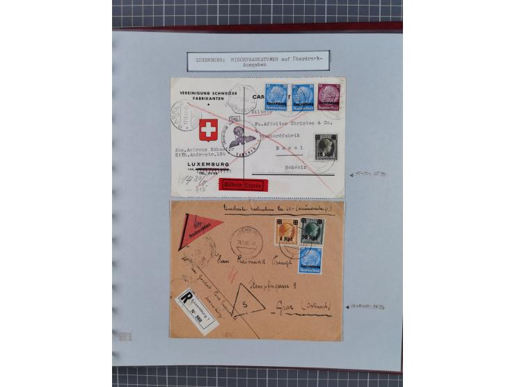 1940/44, interessante Sammlung inkl. Lothringen und Luxemburg mit ca. 140 Briefen, Karten und Ganzsachen sowie etwas an losen