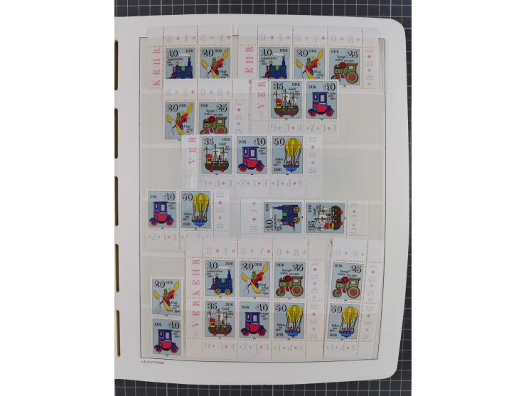 1957/90, in den Hauptnummern augenscheinlich überkomplette postfrische Sammlung, dabei Randstücke, einige Kleinbogen und Beso