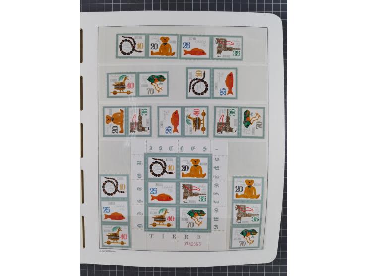 1957/90, in den Hauptnummern augenscheinlich überkomplette postfrische Sammlung, dabei Randstücke, einige Kleinbogen und Beso