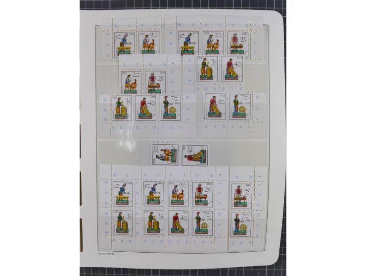 1957/90, in den Hauptnummern augenscheinlich überkomplette postfrische Sammlung, dabei Randstücke, einige Kleinbogen und Beso