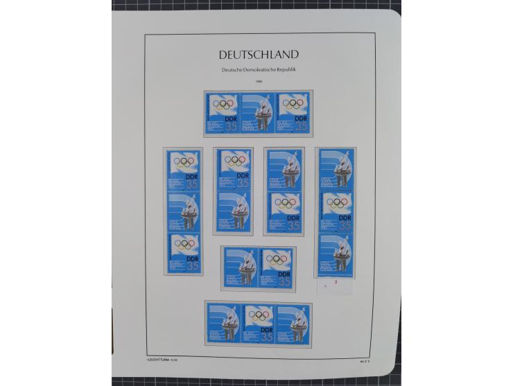 1957/90, in den Hauptnummern augenscheinlich überkomplette postfrische Sammlung, dabei Randstücke, einige Kleinbogen und Beso