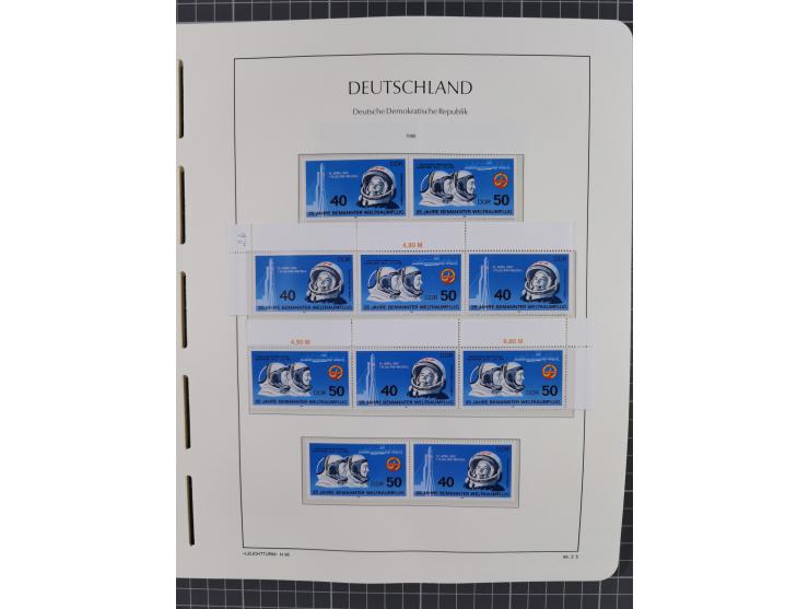 1957/90, in den Hauptnummern augenscheinlich überkomplette postfrische Sammlung, dabei Randstücke, einige Kleinbogen und Beso