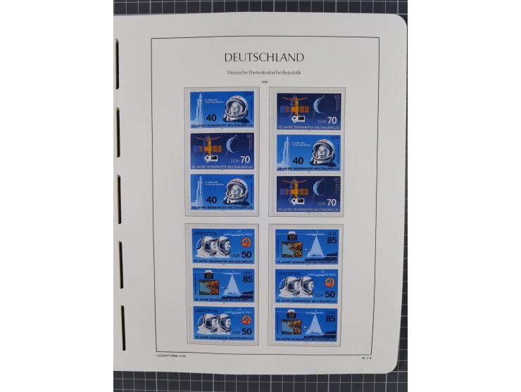 1957/90, in den Hauptnummern augenscheinlich überkomplette postfrische Sammlung, dabei Randstücke, einige Kleinbogen und Beso