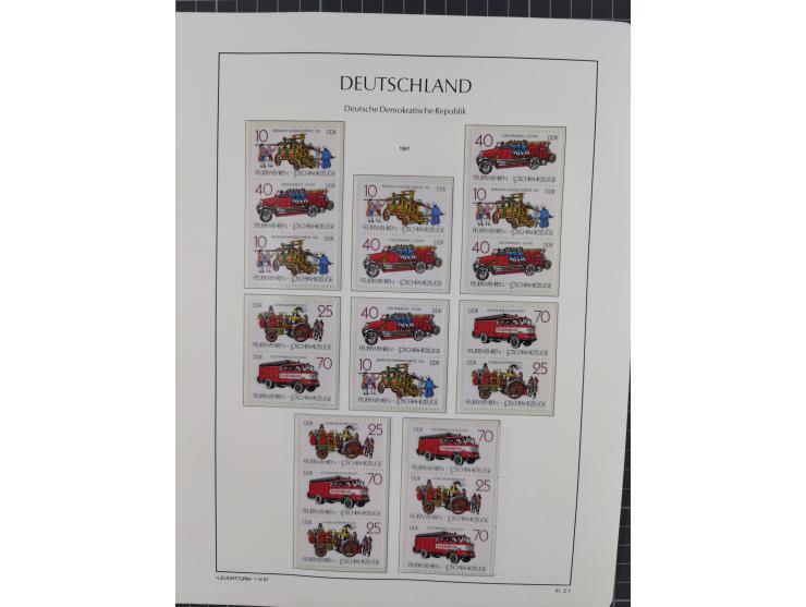 1957/90, in den Hauptnummern augenscheinlich überkomplette postfrische Sammlung, dabei Randstücke, einige Kleinbogen und Beso
