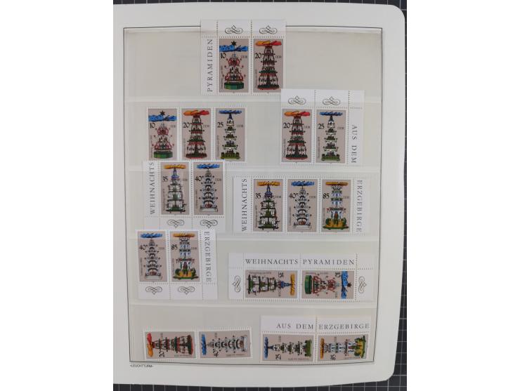 1957/90, in den Hauptnummern augenscheinlich überkomplette postfrische Sammlung, dabei Randstücke, einige Kleinbogen und Beso