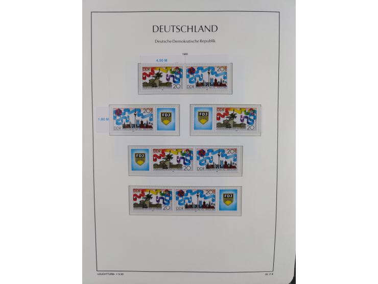 1957/90, in den Hauptnummern augenscheinlich überkomplette postfrische Sammlung, dabei Randstücke, einige Kleinbogen und Beso