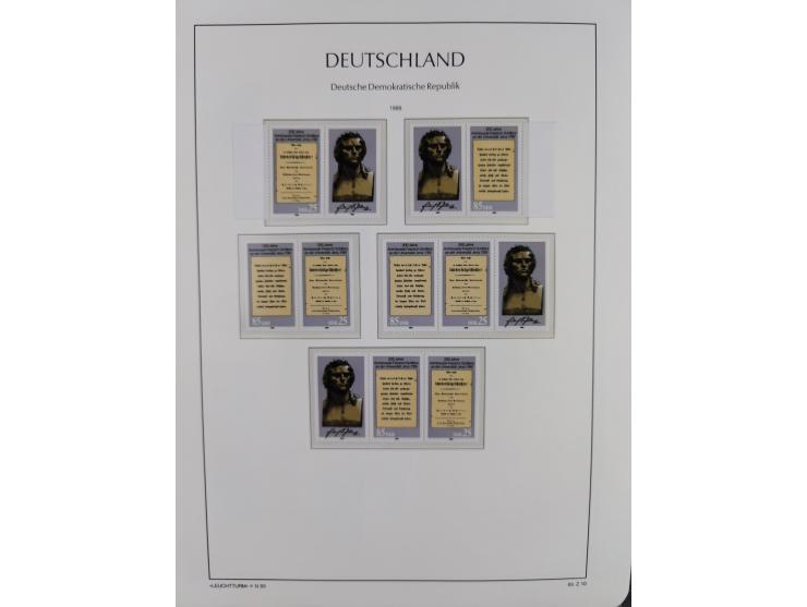 1957/90, in den Hauptnummern augenscheinlich überkomplette postfrische Sammlung, dabei Randstücke, einige Kleinbogen und Beso