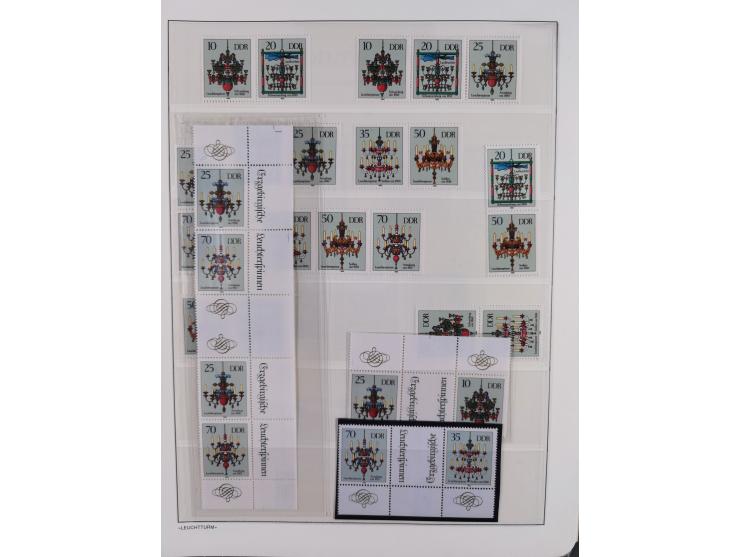 1957/90, in den Hauptnummern augenscheinlich überkomplette postfrische Sammlung, dabei Randstücke, einige Kleinbogen und Beso