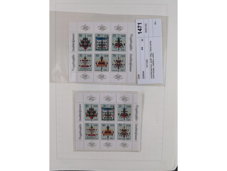 1957/90, in den Hauptnummern augenscheinlich überkomplette postfrische Sammlung, dabei Randstücke, einige Kleinbogen und Beso