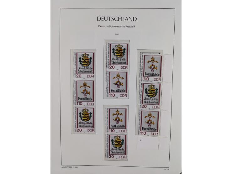 1957/90, in den Hauptnummern augenscheinlich überkomplette postfrische Sammlung, dabei Randstücke, einige Kleinbogen und Beso
