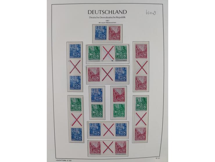 1957/90, in den Hauptnummern augenscheinlich überkomplette postfrische Sammlung, dabei Randstücke, einige Kleinbogen und Beso