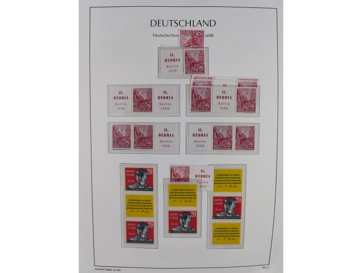 1957/90, in den Hauptnummern augenscheinlich überkomplette postfrische Sammlung, dabei Randstücke, einige Kleinbogen und Beso