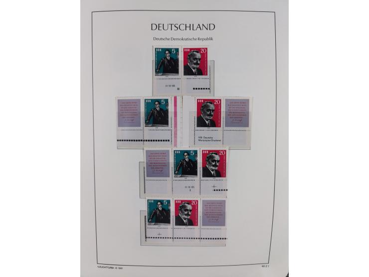 1957/90, in den Hauptnummern augenscheinlich überkomplette postfrische Sammlung, dabei Randstücke, einige Kleinbogen und Beso