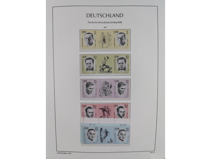 1957/90, in den Hauptnummern augenscheinlich überkomplette postfrische Sammlung, dabei Randstücke, einige Kleinbogen und Beso