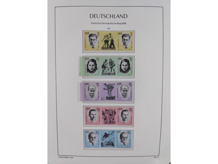 1957/90, in den Hauptnummern augenscheinlich überkomplette postfrische Sammlung, dabei Randstücke, einige Kleinbogen und Beso