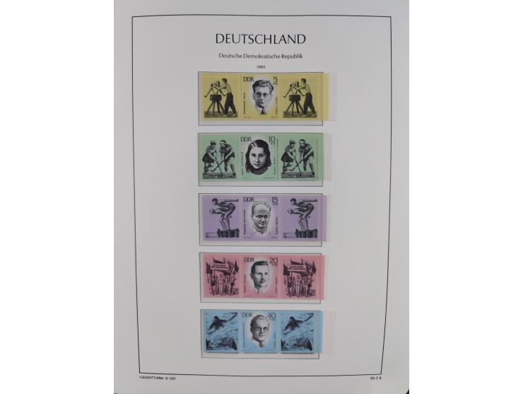 1957/90, in den Hauptnummern augenscheinlich überkomplette postfrische Sammlung, dabei Randstücke, einige Kleinbogen und Beso